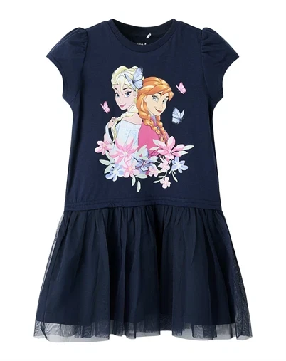 Name It - NMFEmma Frozen Tulle Kjole - Navy Blazer 